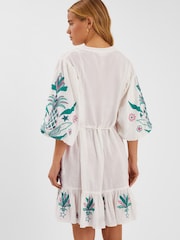 Accessorize Pineapple Embroidered Mini Dress - صورة 2 من 4