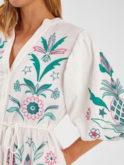 Accessorize Pineapple Embroidered Mini Dress - صورة 3 من 4