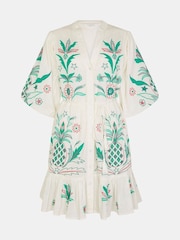 Accessorize Pineapple Embroidered Mini Dress - صورة 4 من 4