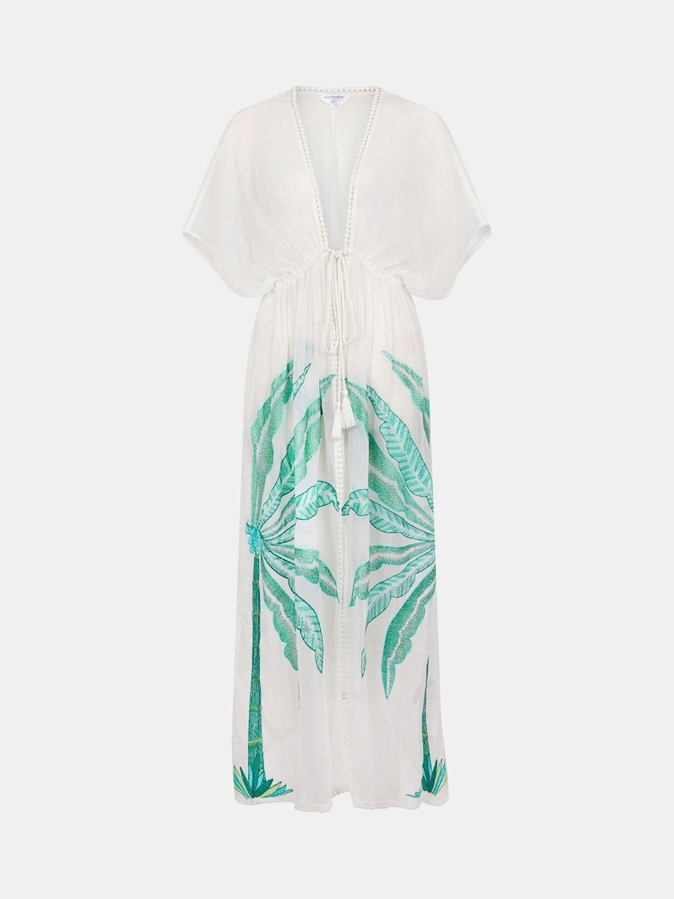 Accessorize Palm Embroidered Maxi Kaftan - Bild 4 von 4