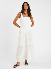 Accessorize Tiered 100% Cotton Maxi Skirt - Image 1 of 2
