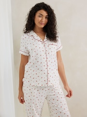 Chelsea Peers White Rose Ditsy Print Long Pyjamas Set - Image 2 of 5