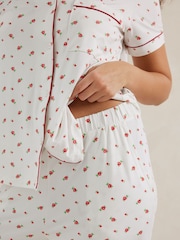 Chelsea Peers White Rose Ditsy Print Long Pyjamas Set - Image 3 of 5