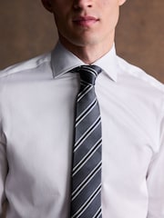 Grey Signature Silk Tie - Image 2 of 5