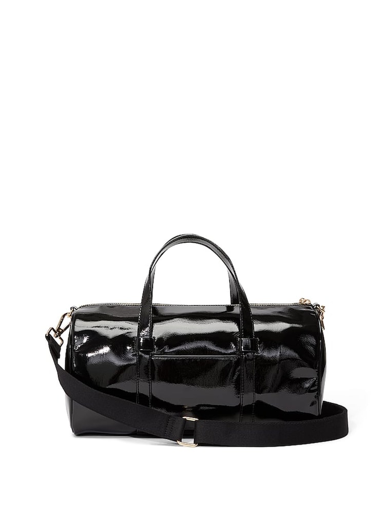 Victoria's Secret Black Patent Large Duffle Bag - Image 2 of 5