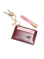 Victoria's Secret Sangria Red Patent Card Case Keyring - Image 3 of 3