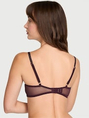 Victoria's Secret Winter Wine Red Unlined Balcony Lace Embroidery Open Cup Bra - Image 2 of 3