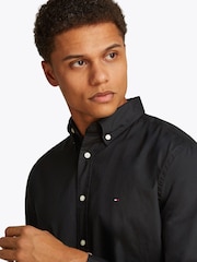 Tommy Hilfiger Black Regular Fit Flex Poplin Shirt - Image 2 of 6