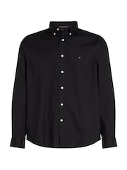 Tommy Hilfiger Black Regular Fit Flex Poplin Shirt - Image 5 of 6