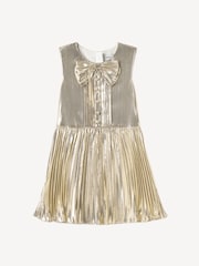 Self-Portrait Gold Metallic Sleeveless Dress - Image 1 of 2