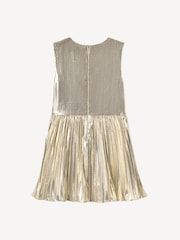 Self-Portrait Gold Metallic Sleeveless Dress - Image 2 of 2
