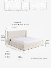 Boucle Twill Oyster Natural Fordham Upholstered Ottoman Storage Bed Frame - Image 4 of 10