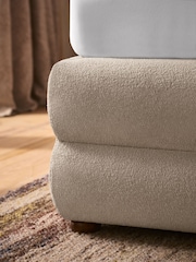 Boucle Twill Oyster Natural Fordham Upholstered Ottoman Storage Bed Frame - Image 7 of 10