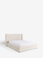 Boucle Twill Oyster Natural Fordham Upholstered Ottoman Storage Bed Frame - Image 8 of 10