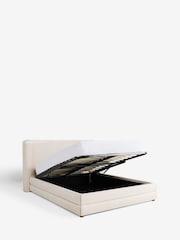 Boucle Twill Oyster Natural Fordham Upholstered Ottoman Storage Bed Frame - Image 10 of 10