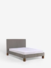 Soft Twill Mid Grey Brayden Upholstered Bed Frame - Image 10 of 11