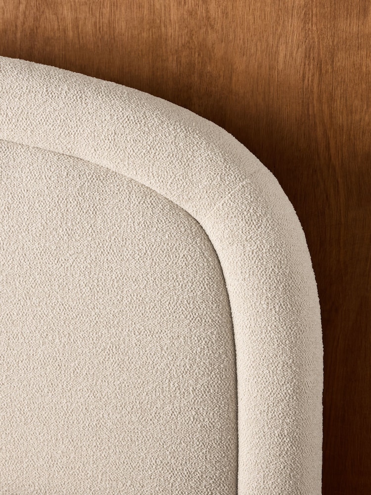 Boucle Twill Oyster Natural Demi Upholstered Bed Frame - Image 6 of 6