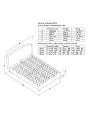 Boucle Twill Oyster Natural Demi Upholstered Bed Frame - Image 8 of 8