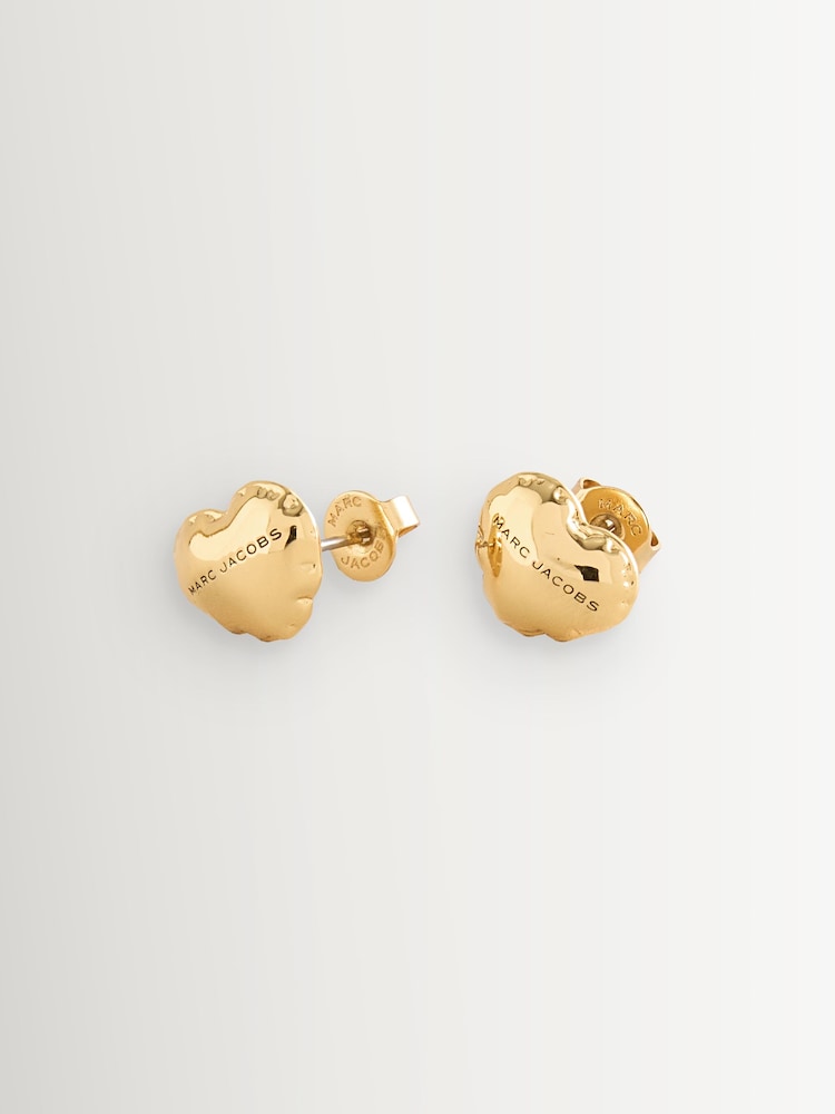 Marc Jacobs Gold Tone Balloon Heart Earrings - Image 1 of 1 Marc Jacobs Gold Tone Balloon Heart Earrings - Image 1 of 1