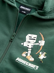 Green Minecraft Zip Through Hoodie (3-16yrs) - Image 3 of 6