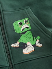 Green Minecraft Zip Through Hoodie (3-16yrs) - Image 5 of 6