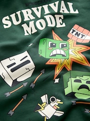 Green Minecraft Zip Through Hoodie (3-16yrs) - Image 6 of 6