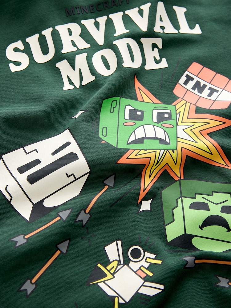 Green Minecraft Zip Through Hoodie (3-16yrs) - Image 6 of 6