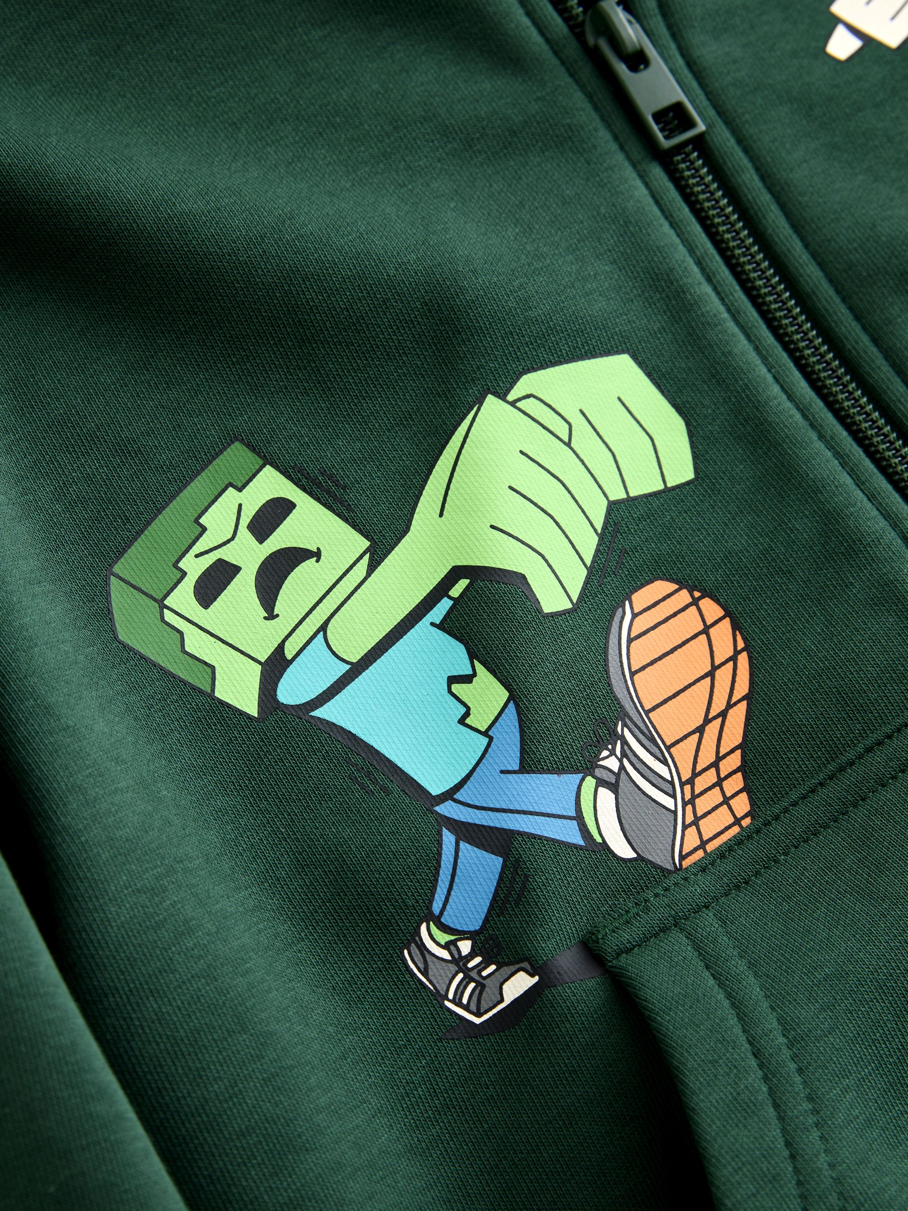 Buy Green Minecraft Zip Through Hoodie (3-16yrs) from Next USA