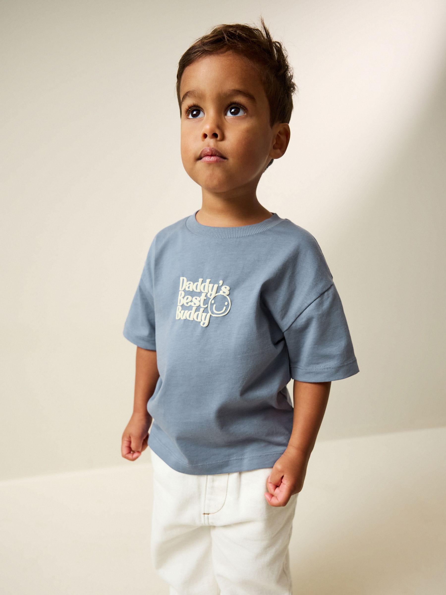 Buy Blue Daddy's Best Buddy Short Sleeve Small Graphic T-Shirt