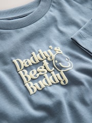 Blue Daddy's Best Buddy Short Sleeve Small Graphic T-Shirt (3mths-7yrs) - Image 8 of 8