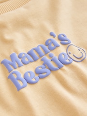 Yellow Mama's Bestie Short Sleeve Small Graphic T-Shirt (3mths-7yrs) - Image 6 of 7