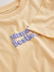 Yellow Mama's Bestie - Tričko s krátkým rukávem a grafikou (3měsíců-7let) - Obrázek 7 z 7