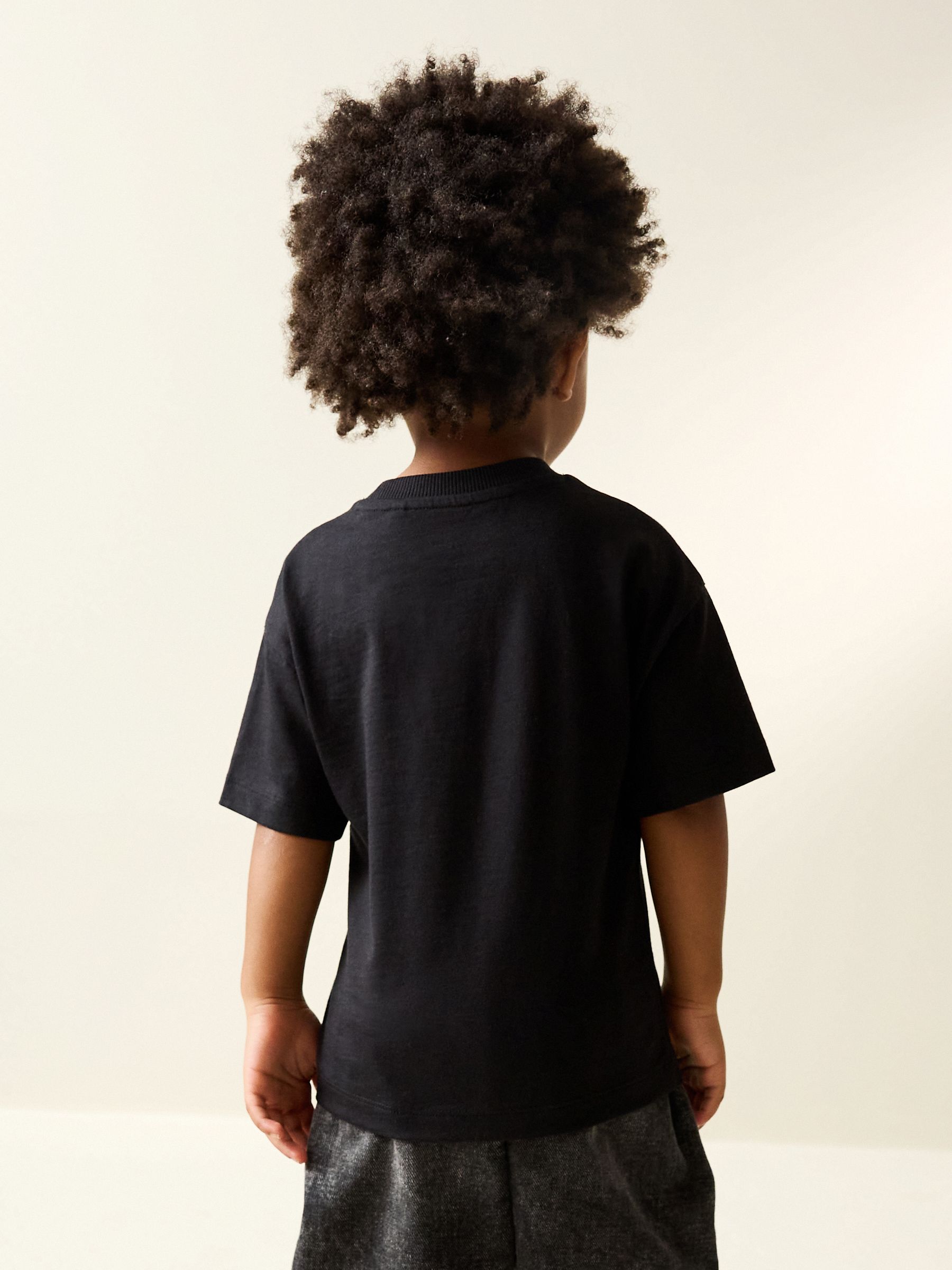 Buy Black Smile Short Sleeve Small Graphic T-Shirt (3mths-8yrs