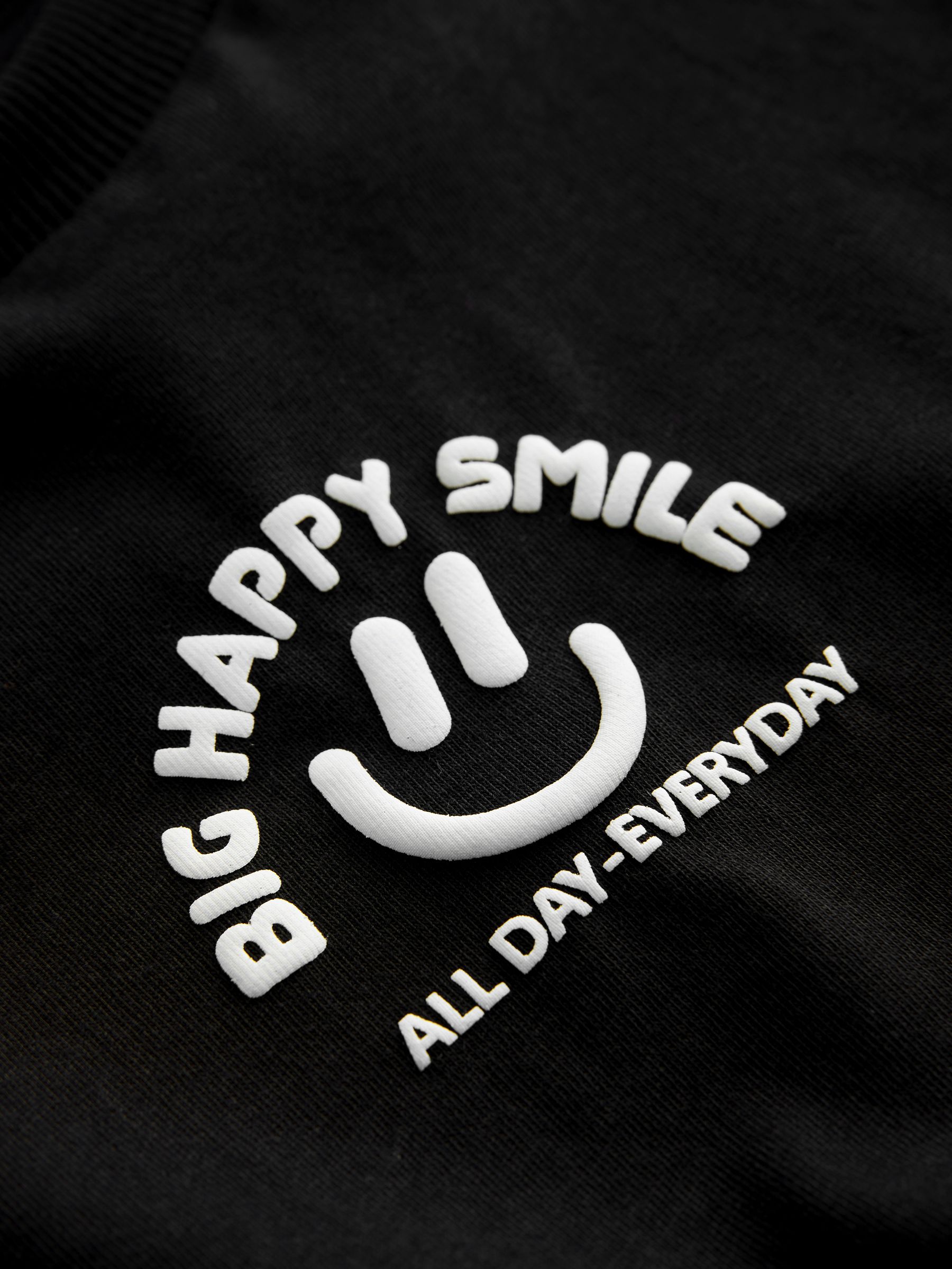 Buy Black Smile Short Sleeve Small Graphic T-Shirt (3mths-8yrs