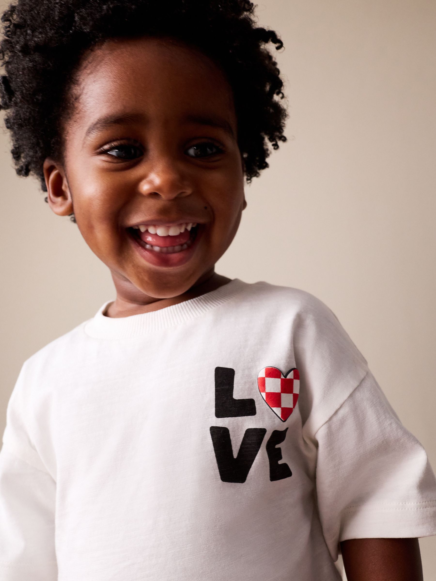 Buy White Love Short Sleeve Valentines T-Shirt (3mths-7yrs) from