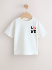 White Love Short Sleeve Valentines T-Shirt (3mths-7yrs) - Image 5 of 8