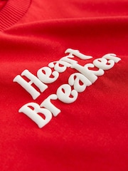 Red Heart Breaker Short Sleeve Valentines T-Shirt (3mths-7yrs) - Image 3 of 4