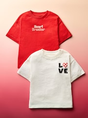 Red Heart Breaker Short Sleeve Valentines T-Shirt (3mths-7yrs) - Image 6 of 8