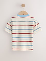 White/Red/Blue Short Sleeve Stripe T-Shirt (3mths-7yrs) (3mths-7yrs) - Image 6 of 8