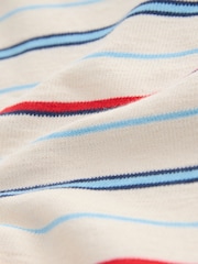 White/Red/Blue Short Sleeve Stripe T-Shirt (3mths-7yrs) (3mths-7yrs) - Image 7 of 8