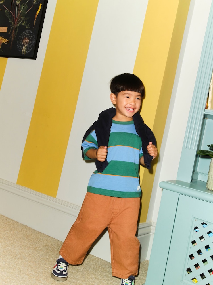 أزرق / أخضر / برتقالي - Short Sleeve Stripe T-Shirt (3mths-7yrs) (3mths-7yrs) - صورة 2 من 12 أزرق / أخضر / برتقالي - Short Sleeve Stripe T-Shirt (3mths-7yrs) (3mths-7yrs) - صورة 2 من 12