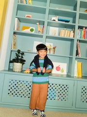 Blue/Green/Orange Short Sleeve Stripe T-Shirt (3mths-7yrs) (3mths-7yrs) - Image 3 of 12