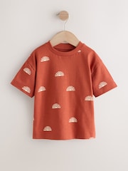 Sol vermelho ferrugem - Short Sleeve All-Over Print T-Shirt (3mths-7yrs) (3mths-7yrs) - Imagem 1 de 4