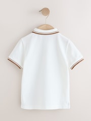 White Bear Embroidery Short Sleeve Polo Shirt (3mths-7yrs) - Image 6 of 8