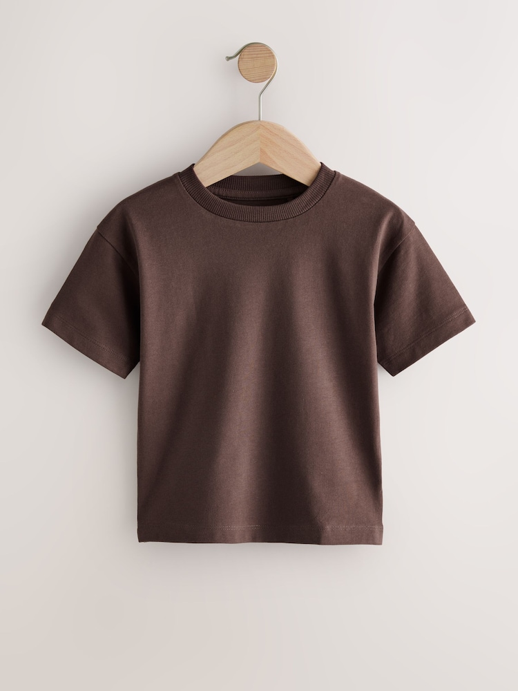 Black/Grey/Brown/Stone/White Short Sleeve T-Shirts 5 Pack (3mths-7yrs) - Image 2 of 9 Black/Grey/Brown/Stone/White Short Sleeve T-Shirts 5 Pack (3mths-7yrs) - Image 2 of 9