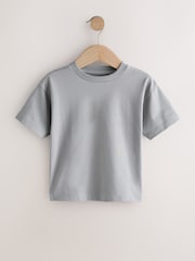 Black/Grey/Brown/Stone/White Short Sleeve T-Shirts 5 Pack (3mths-7yrs) - Image 3 of 9