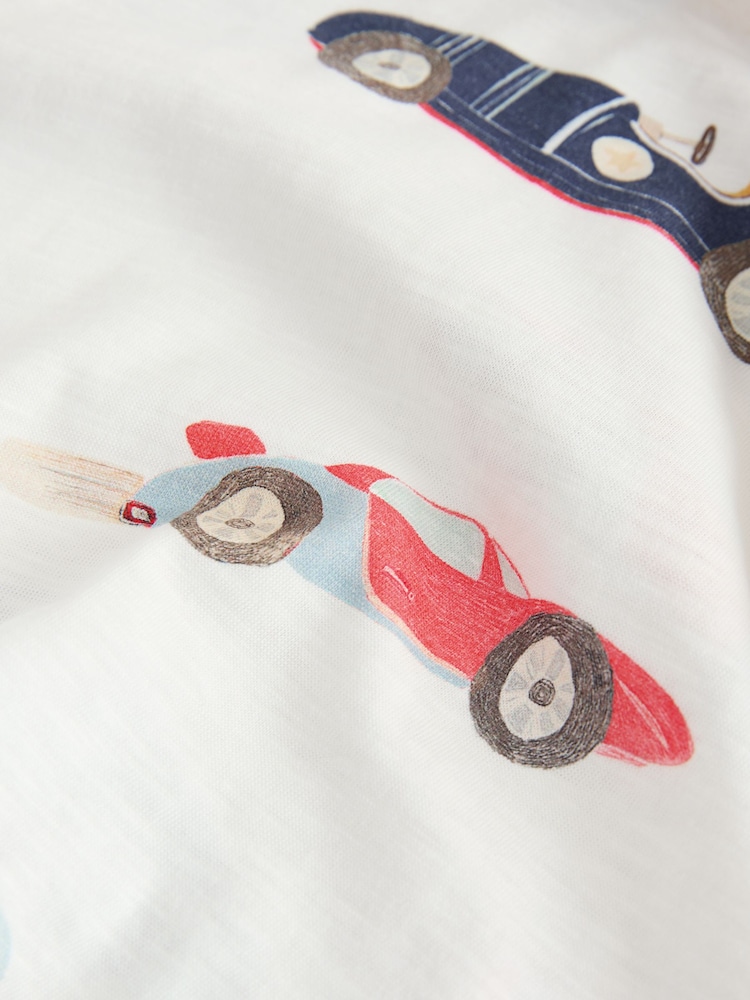 White Watercolour Car Short Sleeve All Over Print T-Shirt (3mths-7yrs) (3mths-7yrs) - Image 4 of 4 White Watercolour Car Short Sleeve All Over Print T-Shirt (3mths-7yrs) (3mths-7yrs) - Image 4 of 4