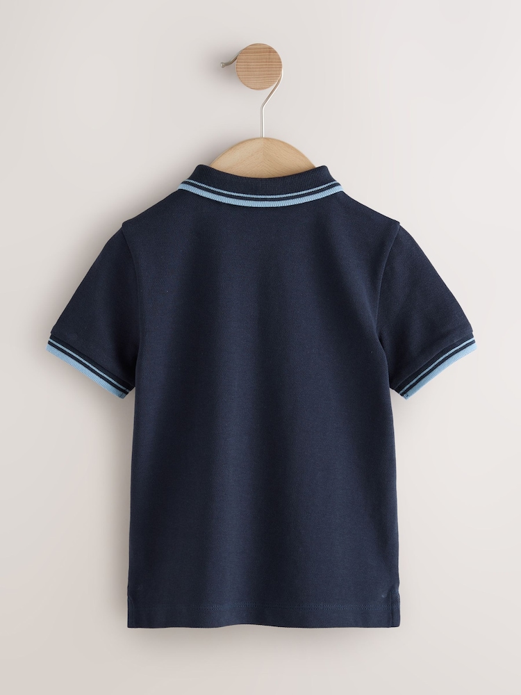 Navy Blue Bear Embroidery - kratek rokav; s kratkimi rokavi Polo majica (3mesec-7leto) - Slika 2 iz 4 Navy Blue Bear Embroidery - kratek rokav; s kratkimi rokavi Polo majica (3mesec-7leto) - Slika 2 iz 4