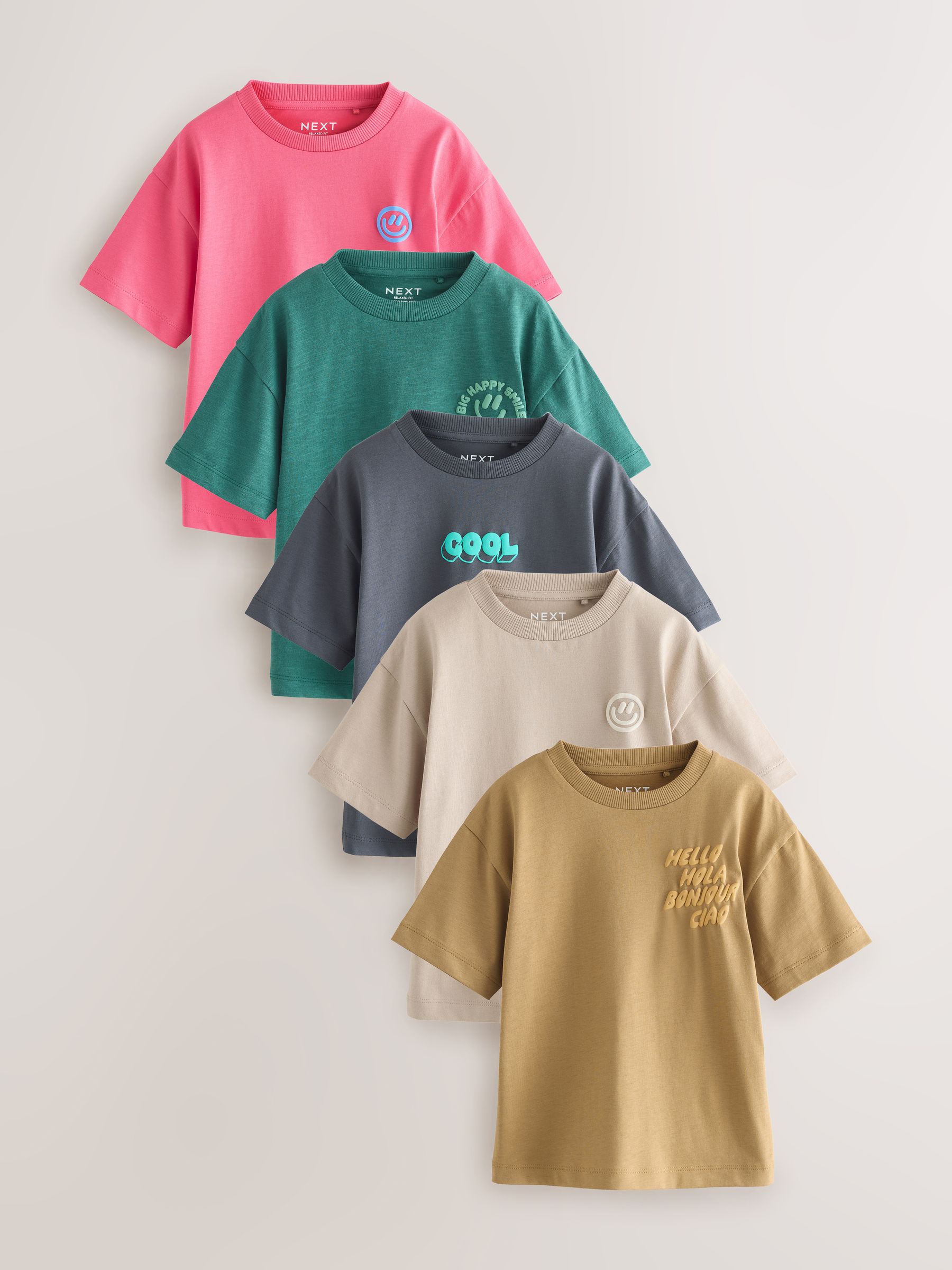 Buy Green/Charcoal/Stone/Pink/Brown Small Short Sleeve Graphic T