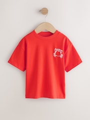 White/Blue/Red/Yellow Slogan Short Sleeve Graphic T-Shirts 4 Pack (3mths-7yrs) - Image 4 of 8